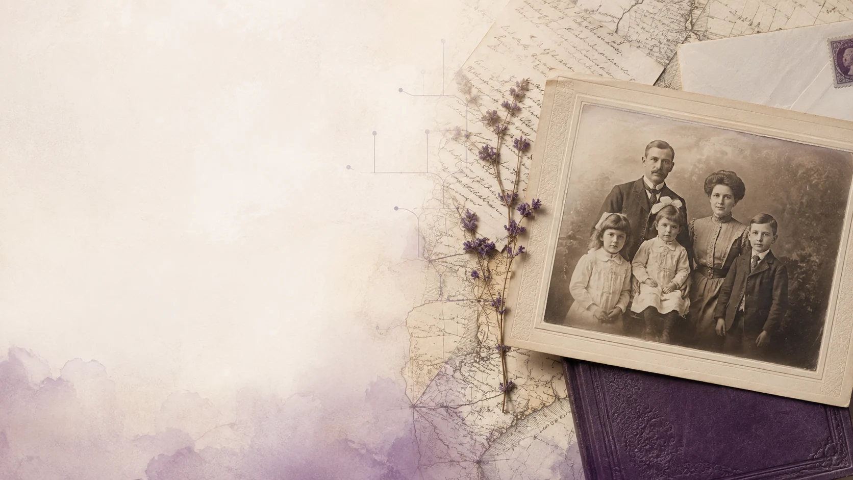 Vintage family portrait from around 1900