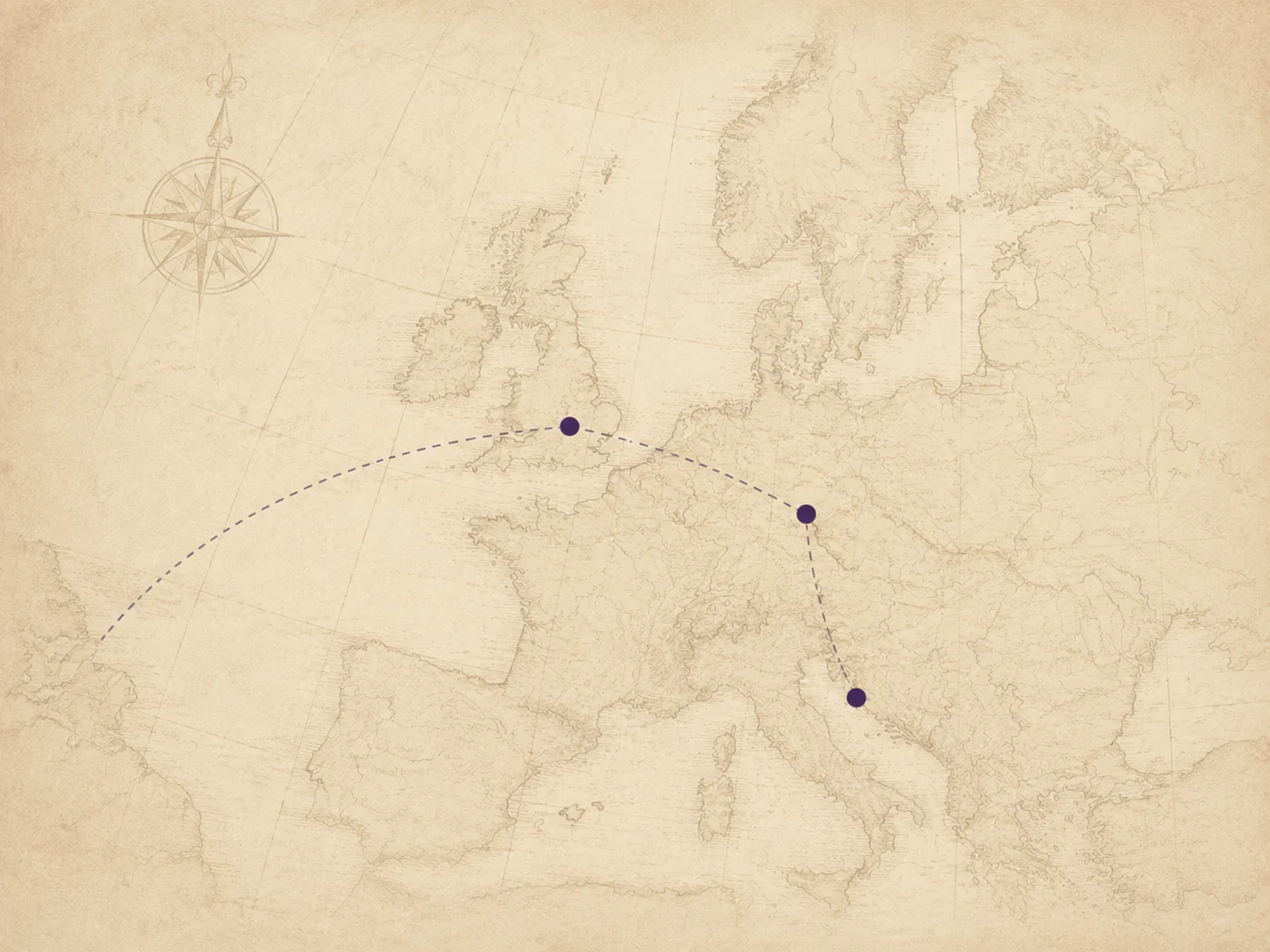 Historical migration map